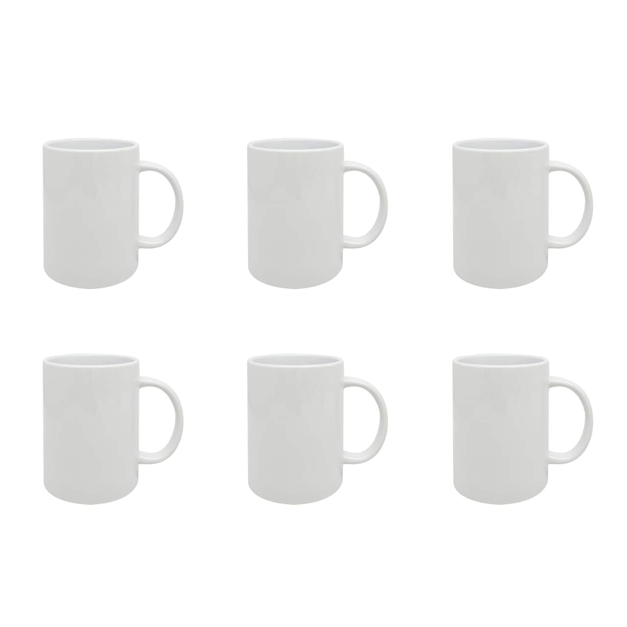 6 Packs: 6ct. (36 total) 15oz. White Ceramic Sublimation Mugs by Make Market®